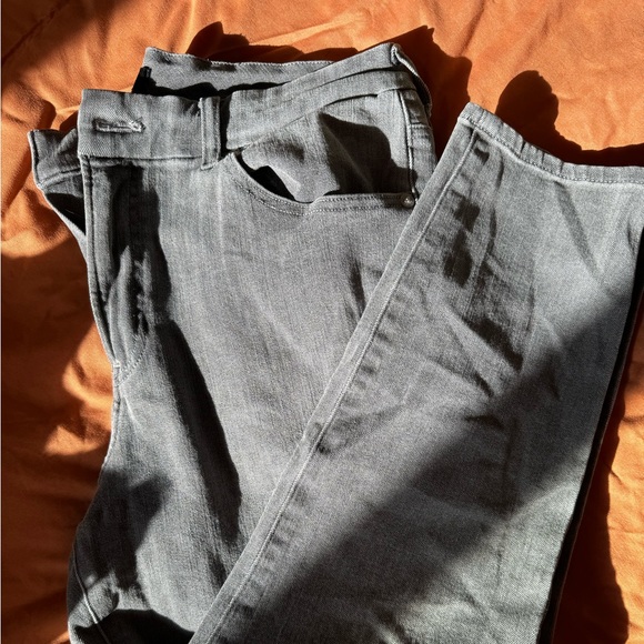 Express High Waist Crop Skinny Jeans Gray Size Large - Picture 4 of 7